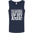 Give up Archery? Funny Offensive Archer Mens Vest Tank Top Navy Blue
