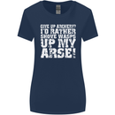 Give up Archery? Funny Offensive Archer Womens Wider Cut T-Shirt Navy Blue