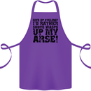 Give up Cycling? Cyclist Bicycle Funny Cotton Apron 100% Organic Purple