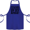 Give up Cycling? Cyclist Bicycle Funny Cotton Apron 100% Organic Royal Blue