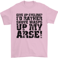 Give up Cycling? Cyclist Bicycle Funny Mens T-Shirt Cotton Gildan Light Pink