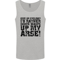 Give up Cycling? Cyclist Bicycle Funny Mens Vest Tank Top Sports Grey