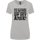 Give up Cycling? Cyclist Bicycle Funny Womens Wider Cut T-Shirt Sports Grey