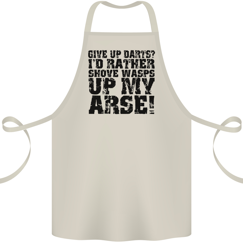 Give up Darts? Player Funny Cotton Apron 100% Organic Natural