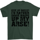 Give up Darts? Player Funny Mens T-Shirt Cotton Gildan Forest Green