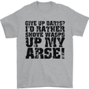 Give up Darts? Player Funny Mens T-Shirt Cotton Gildan Sports Grey
