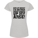 Give up Darts? Player Funny Womens Petite Cut T-Shirt Sports Grey