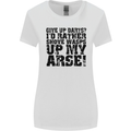 Give up Darts? Player Funny Womens Wider Cut T-Shirt White
