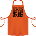 Give up Fishing? Fisherman Angling Cotton Apron 100% Organic Orange