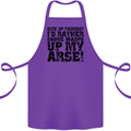 Give up Fishing? Fisherman Angling Cotton Apron 100% Organic Purple