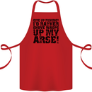 Give up Fishing? Fisherman Angling Cotton Apron 100% Organic Red