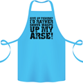 Give up Fishing? Fisherman Angling Cotton Apron 100% Organic Turquoise