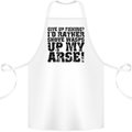 Give up Fishing? Fisherman Angling Cotton Apron 100% Organic White