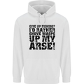 Give up Fishing? Fisherman Angling Mens 80% Cotton Hoodie White