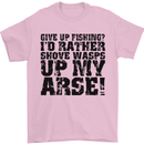 Give up Fishing? Fisherman Angling Mens T-Shirt Cotton Gildan Light Pink