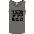 Give up Fishing? Fisherman Angling Mens Vest Tank Top Charcoal