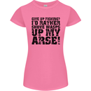 Give up Fishing? Fisherman Angling Womens Petite Cut T-Shirt Azalea