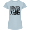 Give up Fishing? Fisherman Angling Womens Petite Cut T-Shirt Light Blue