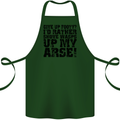 Give up Footy? Football Player Cotton Apron 100% Organic Forest Green
