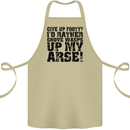Give up Footy? Football Player Cotton Apron 100% Organic Khaki