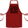 Give up Footy? Football Player Cotton Apron 100% Organic Maroon