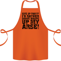 Give up Footy? Football Player Cotton Apron 100% Organic Orange