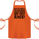Give up Footy? Football Player Cotton Apron 100% Organic Orange