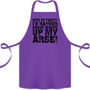 Give up Footy? Football Player Cotton Apron 100% Organic Purple