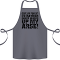 Give up Footy? Football Player Cotton Apron 100% Organic Steel