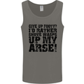 Give up Footy? Football Player Mens Vest Tank Top Charcoal