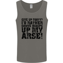 Give up Footy? Football Player Mens Vest Tank Top Charcoal