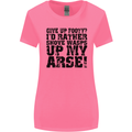 Give up Footy? Football Player Womens Wider Cut T-Shirt Azalea