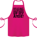 Give up Golf? Funny Golfing Golfer Cotton Apron 100% Organic Pink