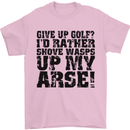 Give up Golf? Funny Golfing Golfer Mens T-Shirt Cotton Gildan Light Pink