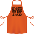 Give up Pool? Player Funny Cotton Apron 100% Organic Orange