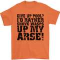 Give up Pool? Player Funny Mens T-Shirt Cotton Gildan Orange