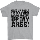 Give up Pool? Player Funny Mens T-Shirt Cotton Gildan Sports Grey