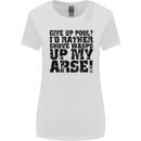 Give up Pool? Player Funny Womens Wider Cut T-Shirt White
