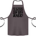 Give up Rowing? Boat Rower Coxman Funny Cotton Apron 100% Organic Dark Grey