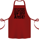 Give up Rowing? Boat Rower Coxman Funny Cotton Apron 100% Organic Maroon