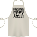 Give up Rowing? Boat Rower Coxman Funny Cotton Apron 100% Organic Natural