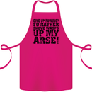 Give up Rowing? Boat Rower Coxman Funny Cotton Apron 100% Organic Pink