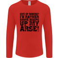 Give up Rowing? Boat Rower Coxman Funny Mens Long Sleeve T-Shirt Red