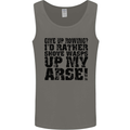 Give up Rowing? Boat Rower Coxman Funny Mens Vest Tank Top Charcoal
