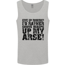 Give up Rowing? Boat Rower Coxman Funny Mens Vest Tank Top Sports Grey