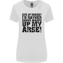 Give up Rowing? Boat Rower Coxman Funny Womens Wider Cut T-Shirt White