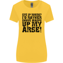 Give up Rowing? Boat Rower Coxman Funny Womens Wider Cut T-Shirt Yellow