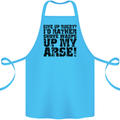 Give up Rugby? Union League Player Funny Cotton Apron 100% Organic Turquoise