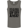 Give up Rugby? Union League Player Funny Mens Vest Tank Top Charcoal