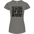 Give up Rugby? Union League Player Funny Womens Petite Cut T-Shirt Charcoal
